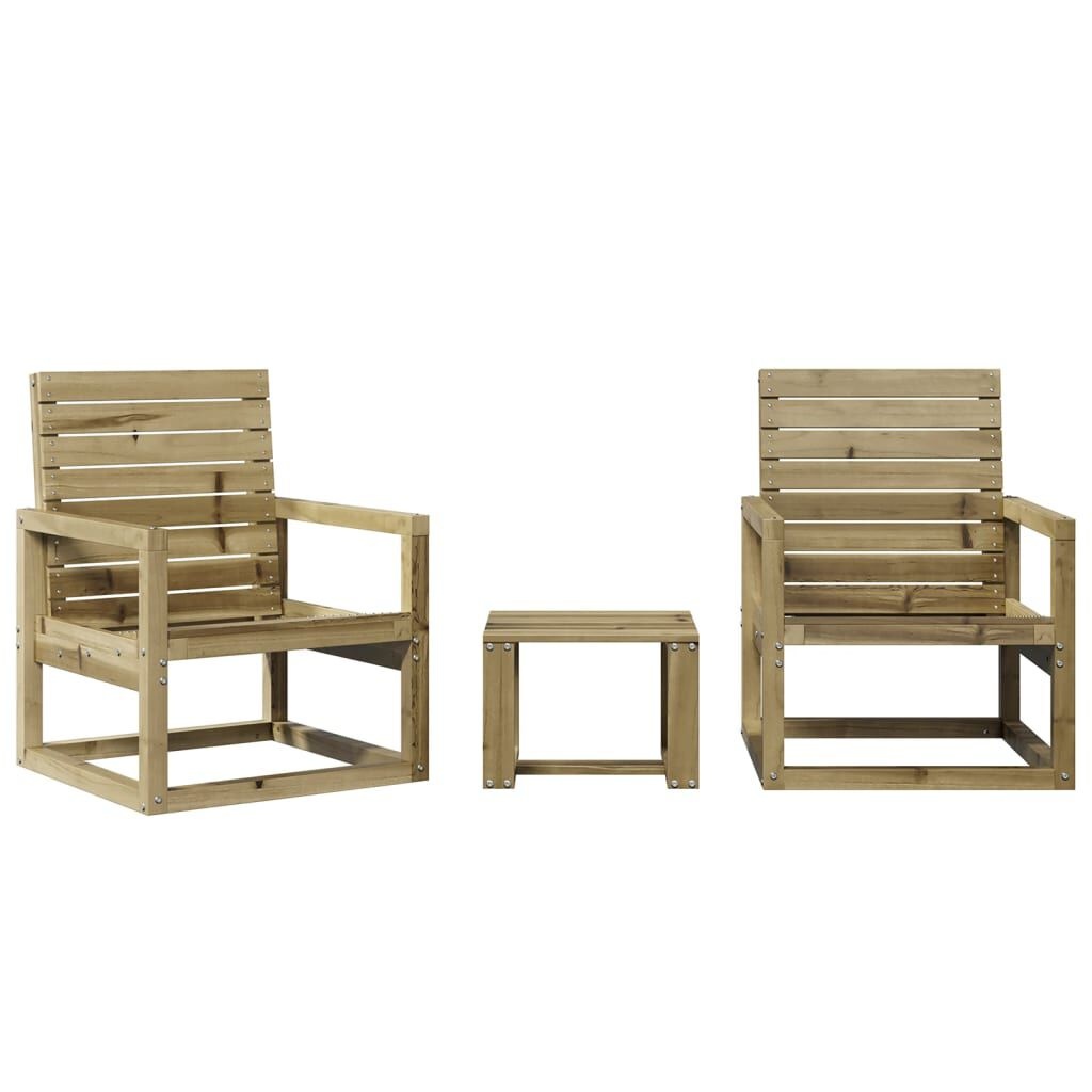 vidaXL 3-delige Loungeset Grenenhout - 35% Korting!