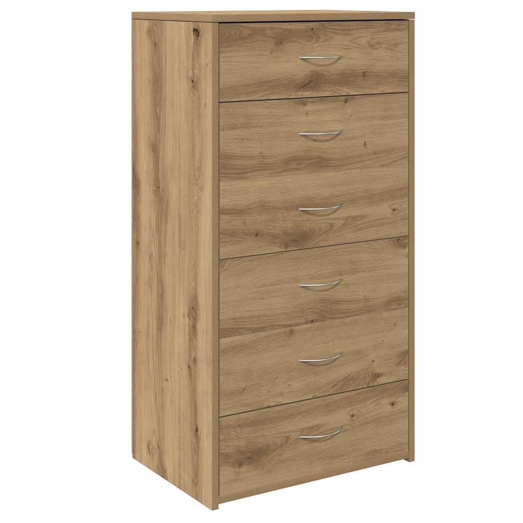 Dressoir Artisan Eiken - 6 Lades - 50x34x96cm - 35% Korting!