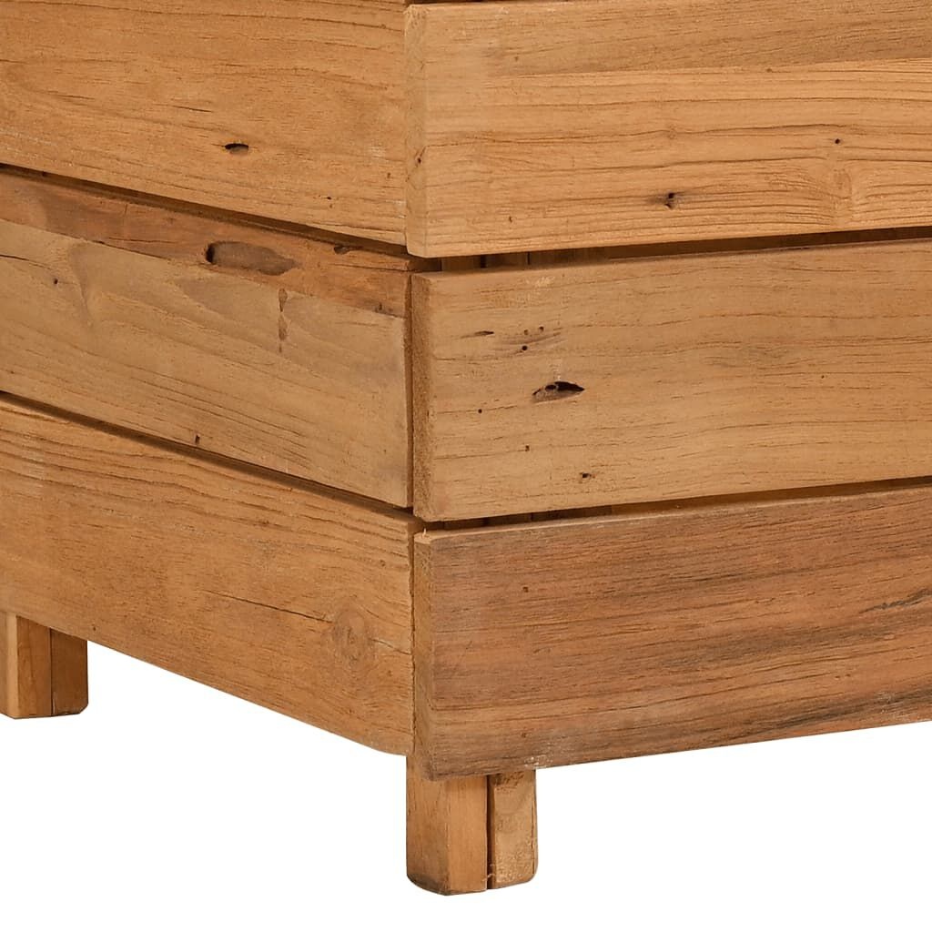 vidaXL Verhoogde Plantenbak Teakhout & Staal -50x40x55cm - 35% Korting!