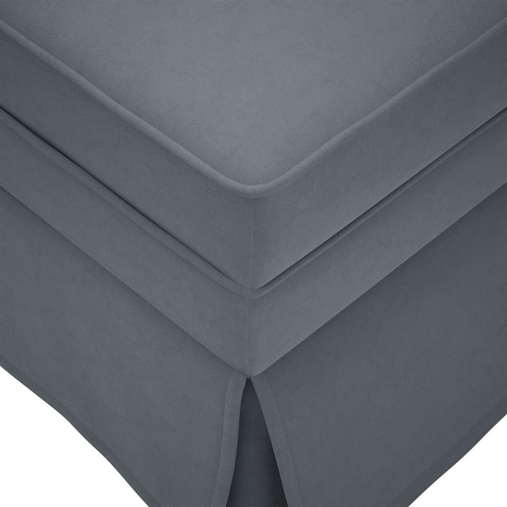 Chaise Longue Donkergrijs Fluweel + Bolster -35% Korting!