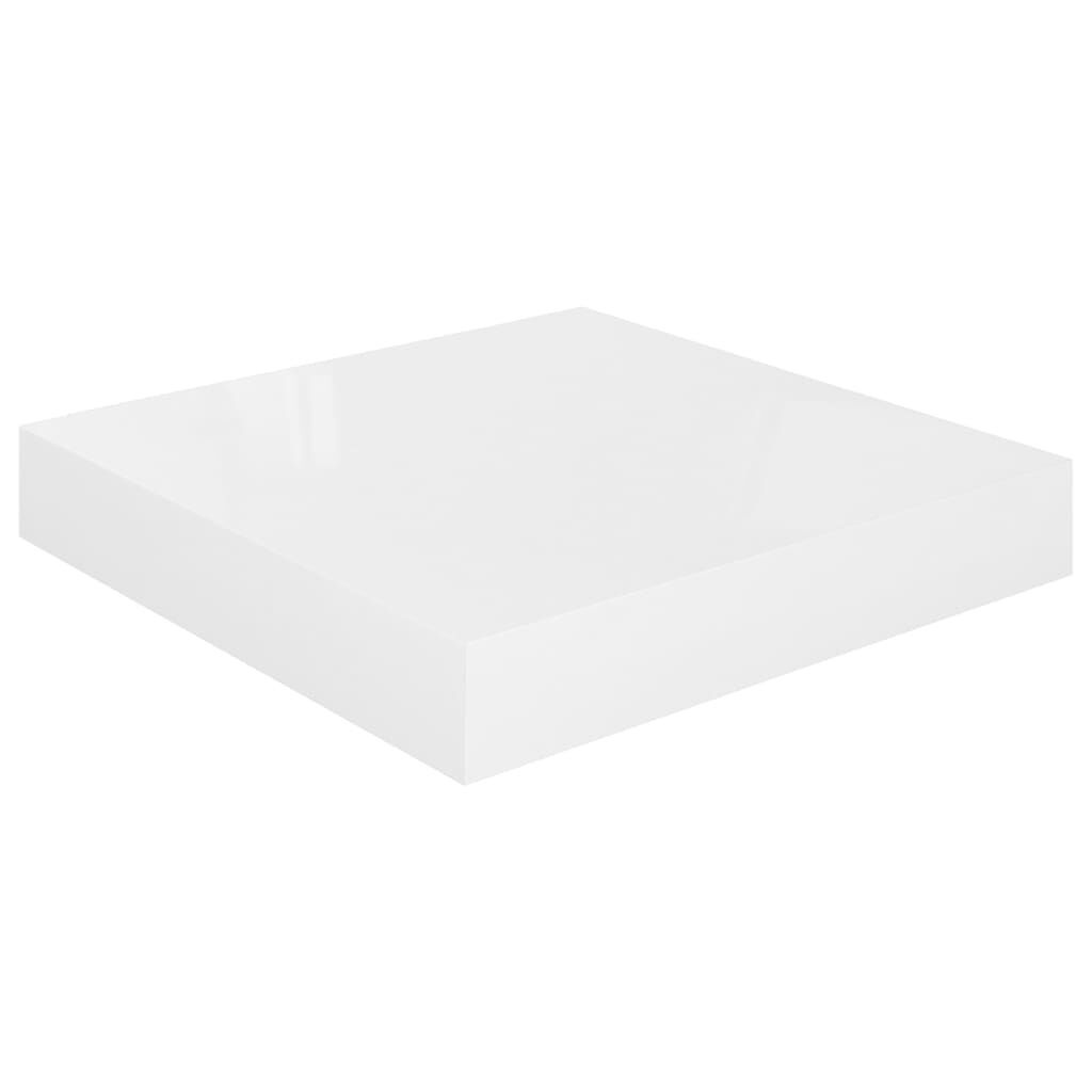 65% KORTING! Zwevende Wandschappen Wit Hoogglans - Set van 4