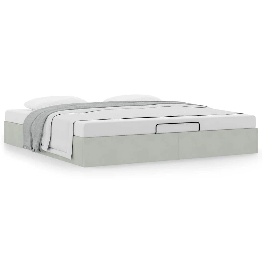 vidaXL Ottoman Bed 180x200 Lichtgrijs -35%! Opbergruimte