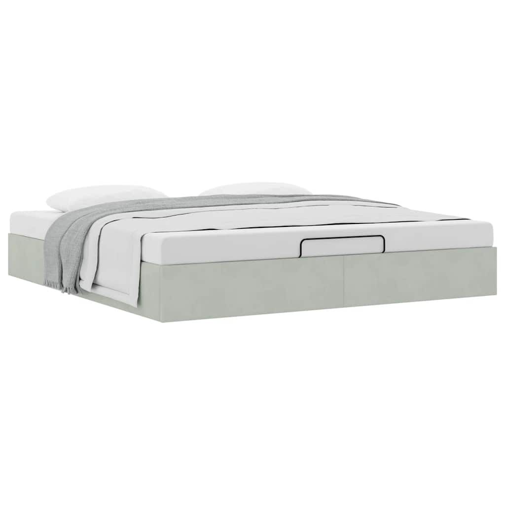 vidaXL Ottoman Bed 180x200 Lichtgrijs -35%! Opbergruimte