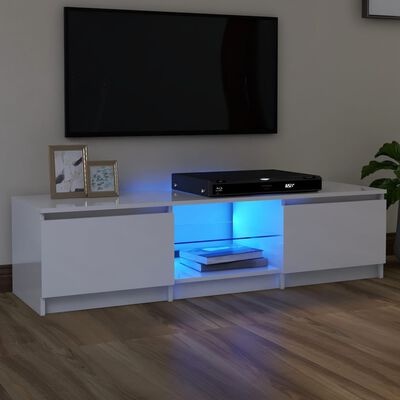vidaXL TV Meubel LED Wit 140cm - 35% Korting!