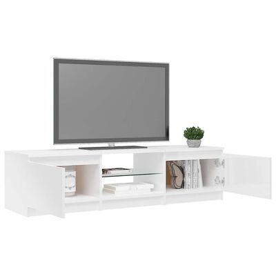 vidaXL TV Meubel LED Wit 140cm - 35% Korting!