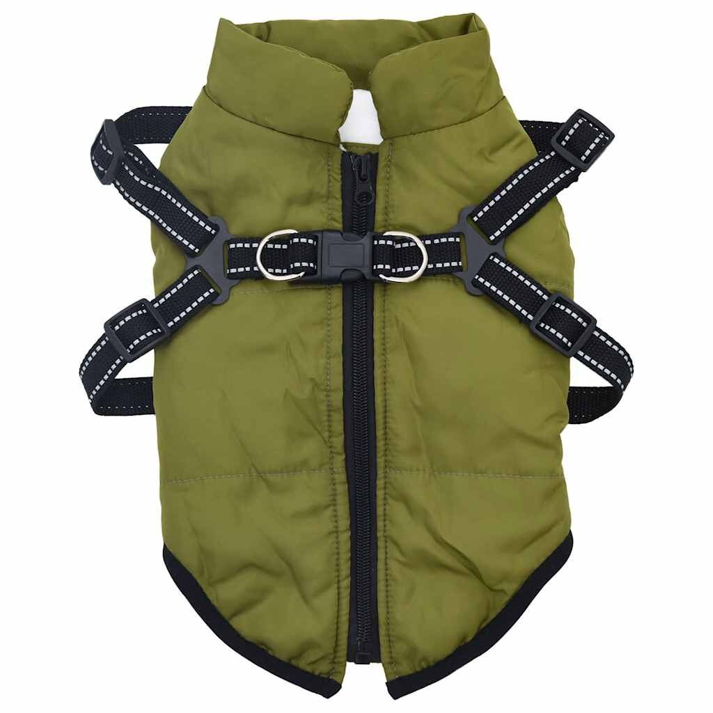 vidaXL Hondenjas met Harnas Legergroen L32 - 65% Korting!