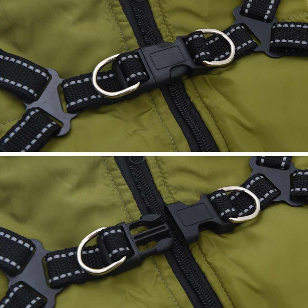 vidaXL Hondenjas met Harnas Legergroen L32 - 65% Korting!