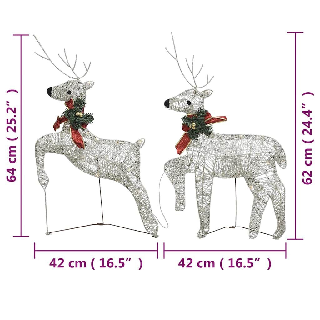 Kerstrendieren (2 stuks) met LED - 62% Korting!