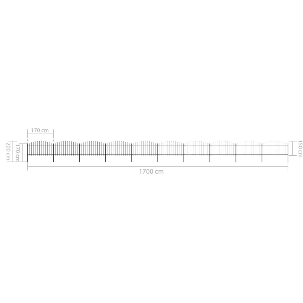 vidaXL Tuinhek Zwart (1,25-1,5)x1,7m - 62% Korting!