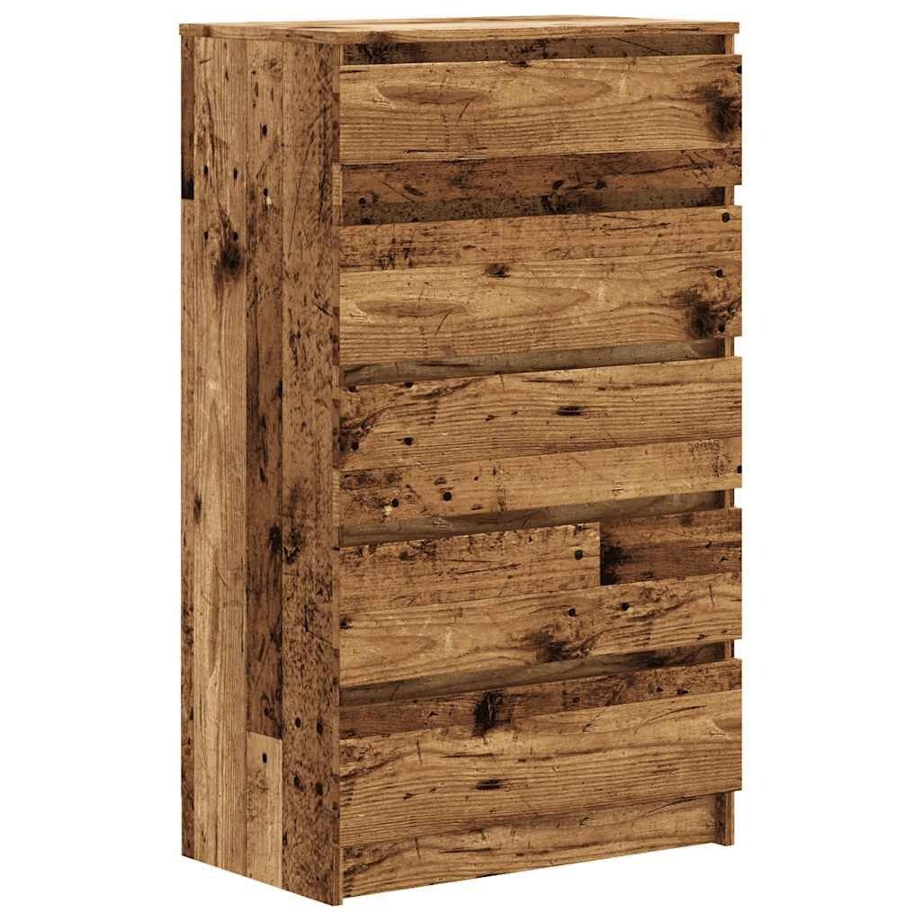 Ladekast Oud Houtkleurig 60x36x103cm - 42% Korting!