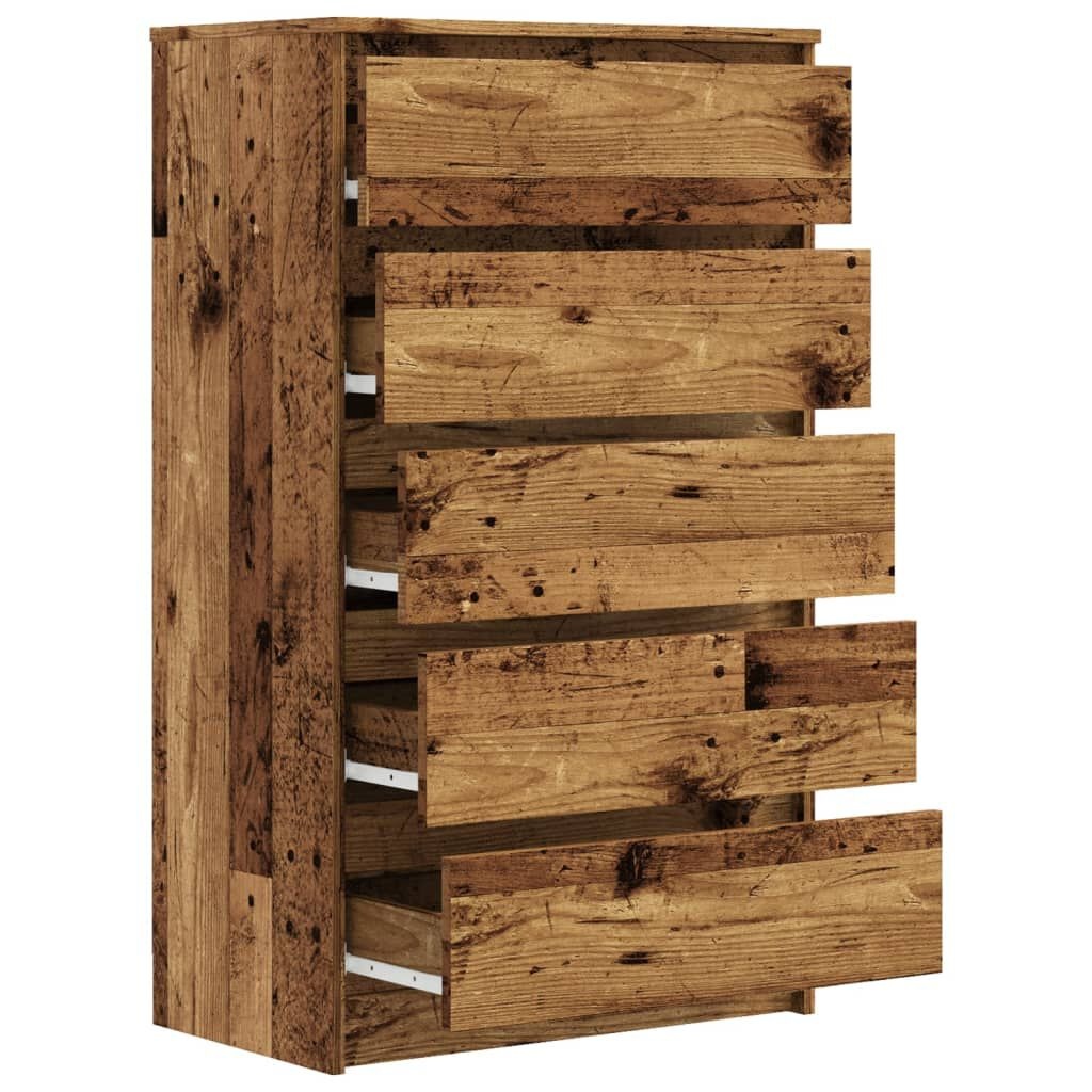 Ladekast Oud Houtkleurig 60x36x103cm - 42% Korting!