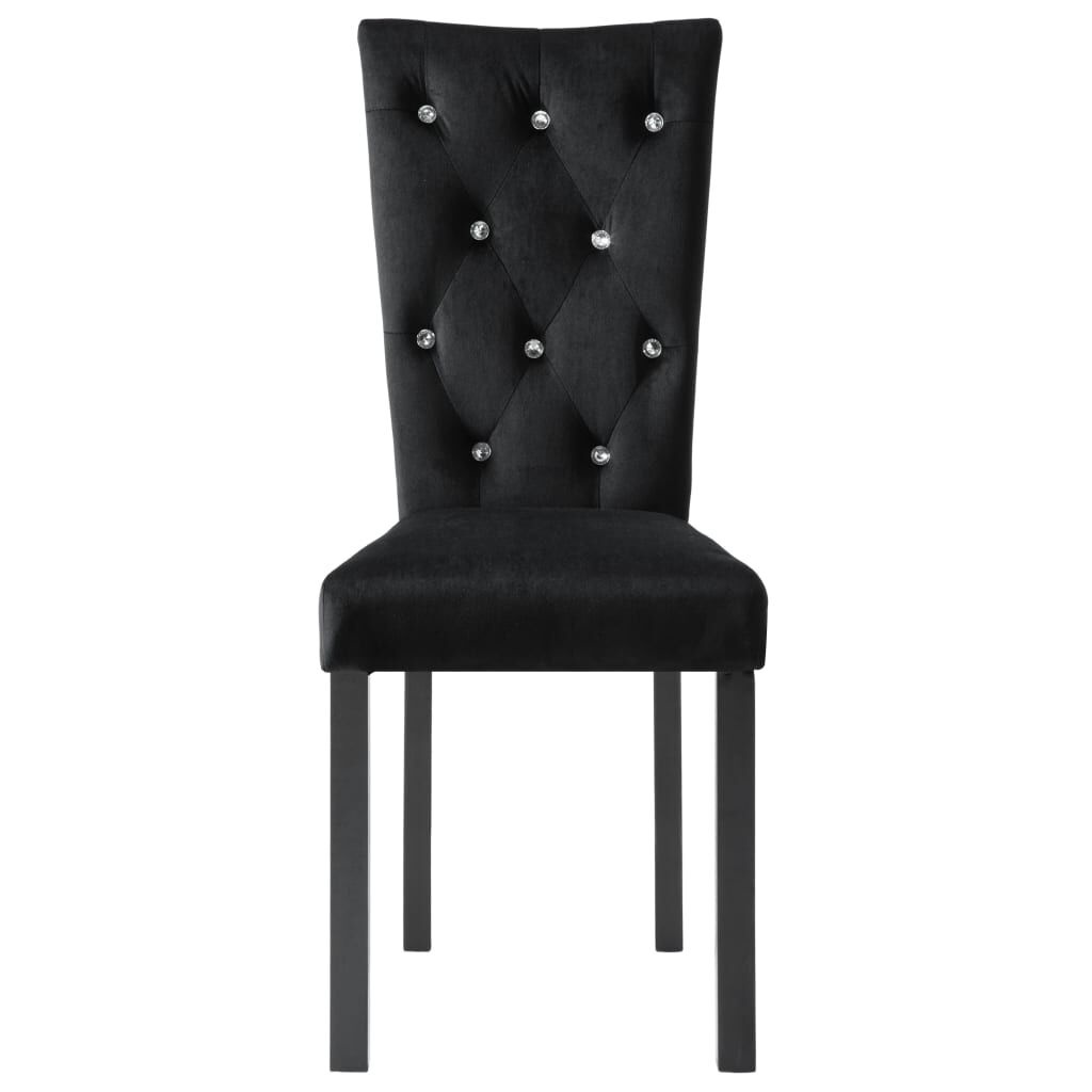 Fluwelen Eetkamerstoelen (2 st) Zwart - 53% Korting!