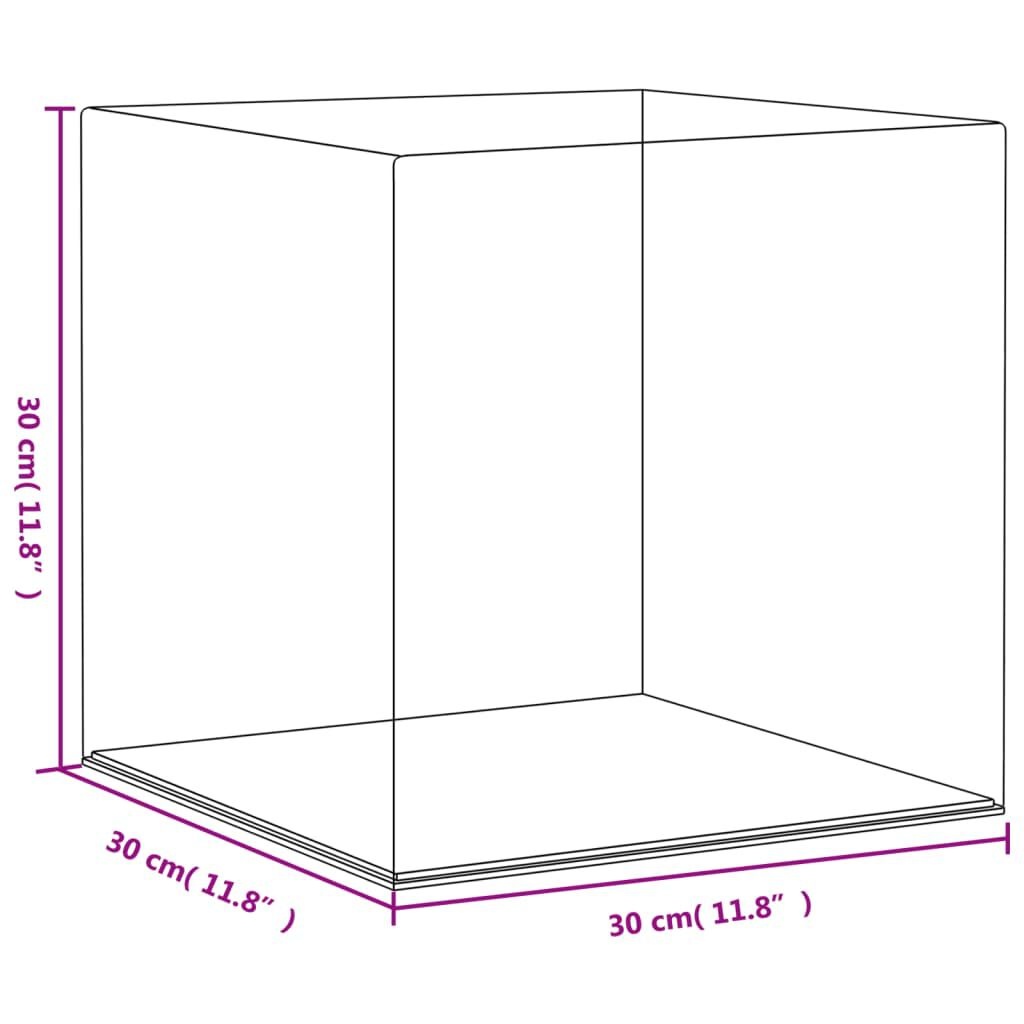 Vitrinekast Acryl 30x30x30cm - Transparant - 35% Korting!