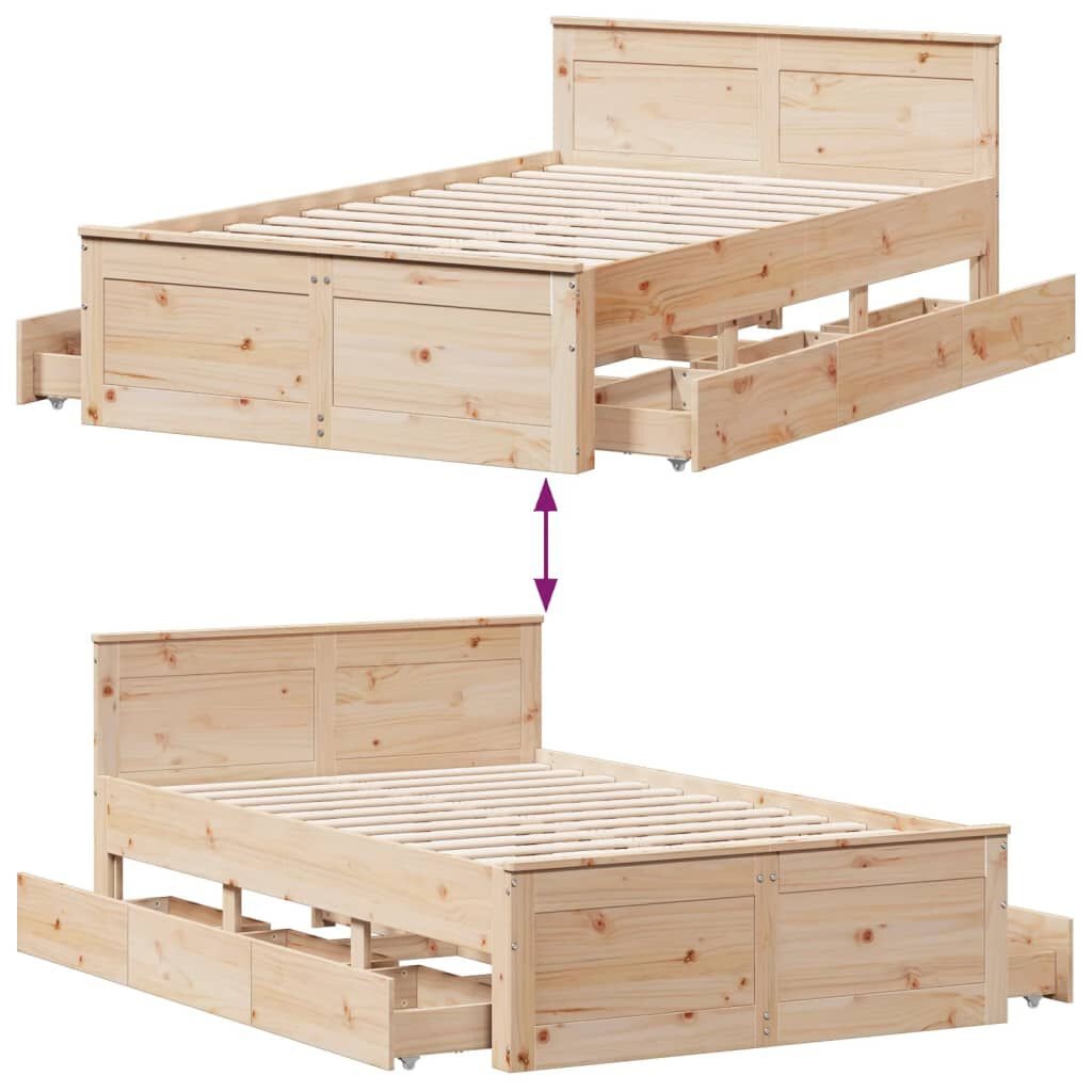 vidaXL Bedframe 120x200 Grenenhout ZONDER Matras - 35% Korting!