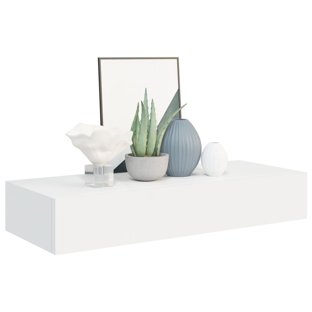 Wandschap met Lade Wit 60cm - 42% Korting!