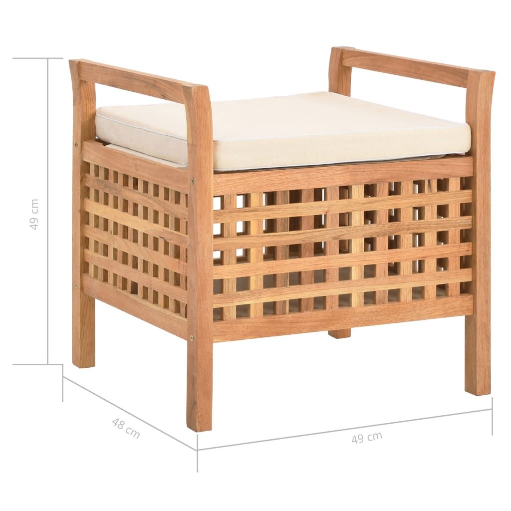 vidaXL Opbergbankje Walnoot - 49x48x49cm - 57% Korting!