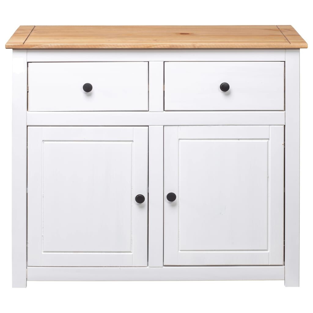 vidaXL Dressoir Grenenhout Wit 93cm - 35% Korting!