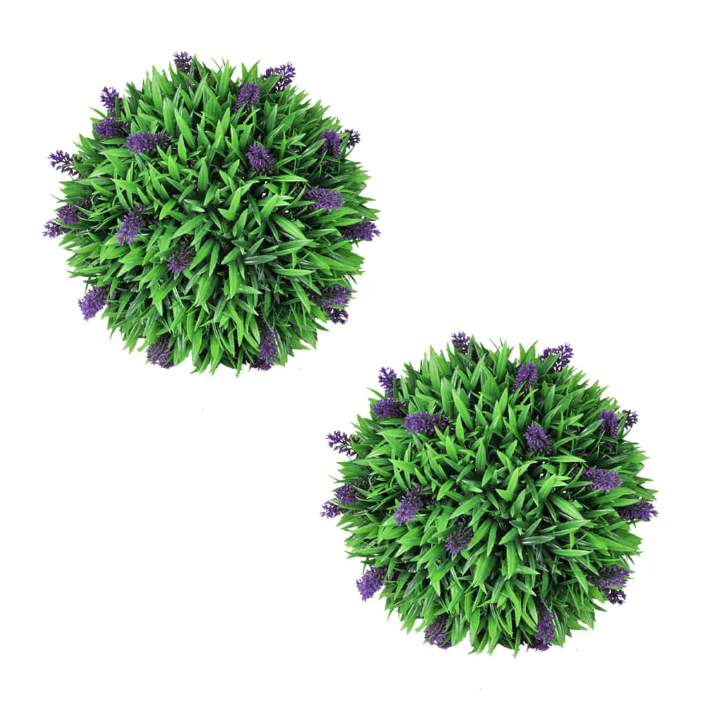 Kunstbuxusbollen met Lavendel (2 stuks) - 30cm - 47% Korting!