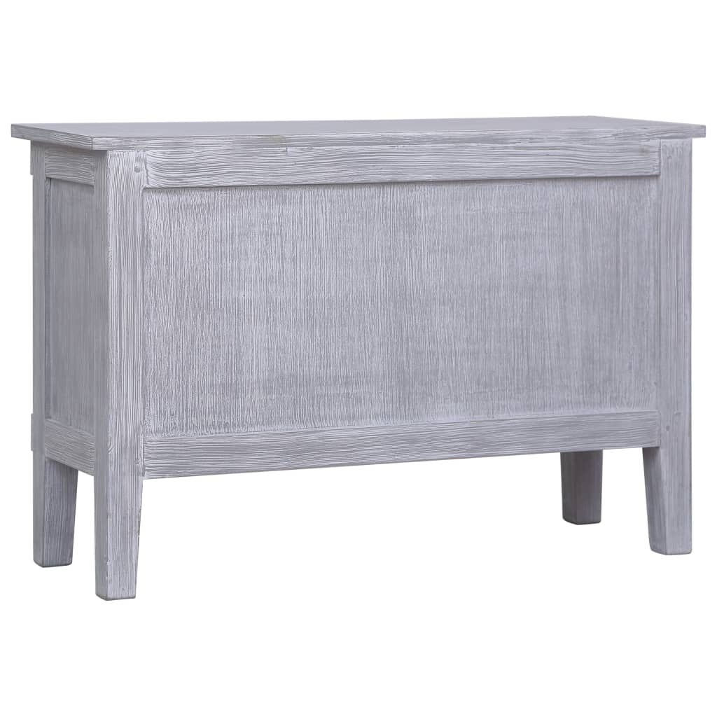 vidaXL Dressoir Mahonie - Grijs - 90cm - 64% Korting!