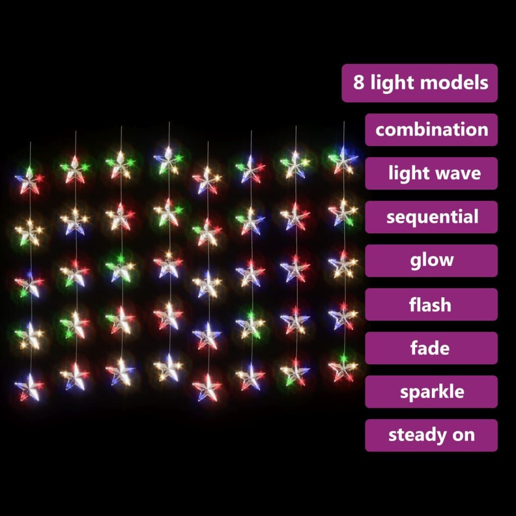 Sterren Lichtsnoergordijn LED - 65% Korting! Meerkleurig