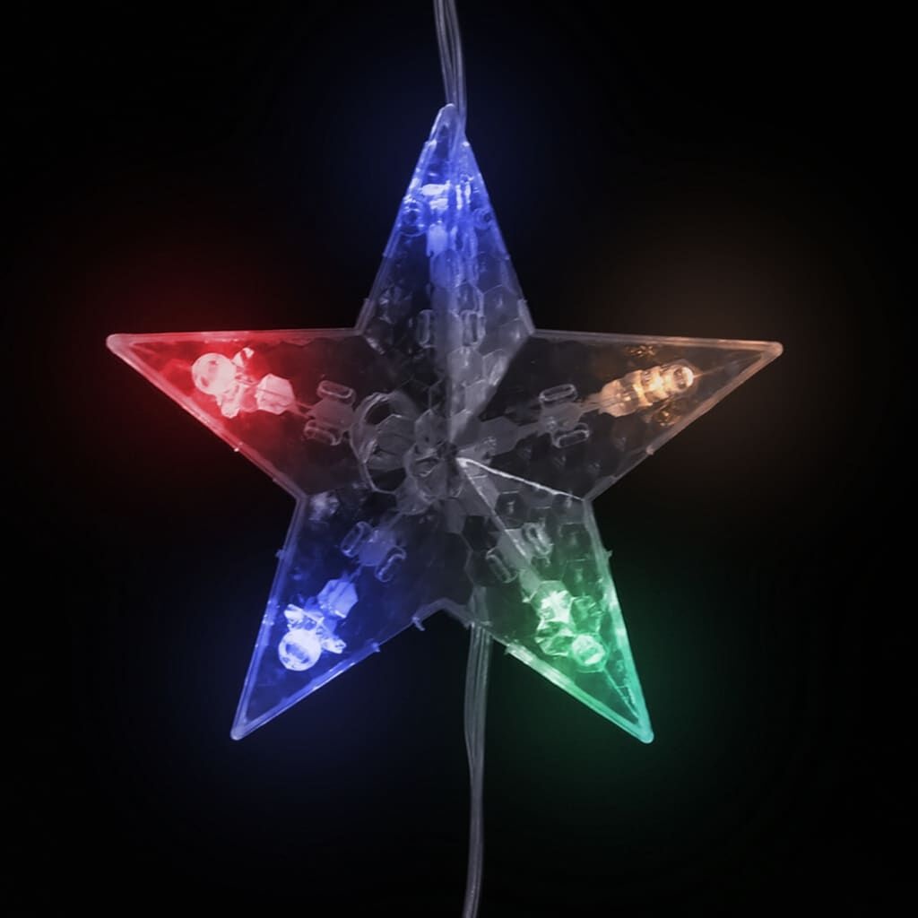 Sterren Lichtsnoergordijn LED - 65% Korting! Meerkleurig