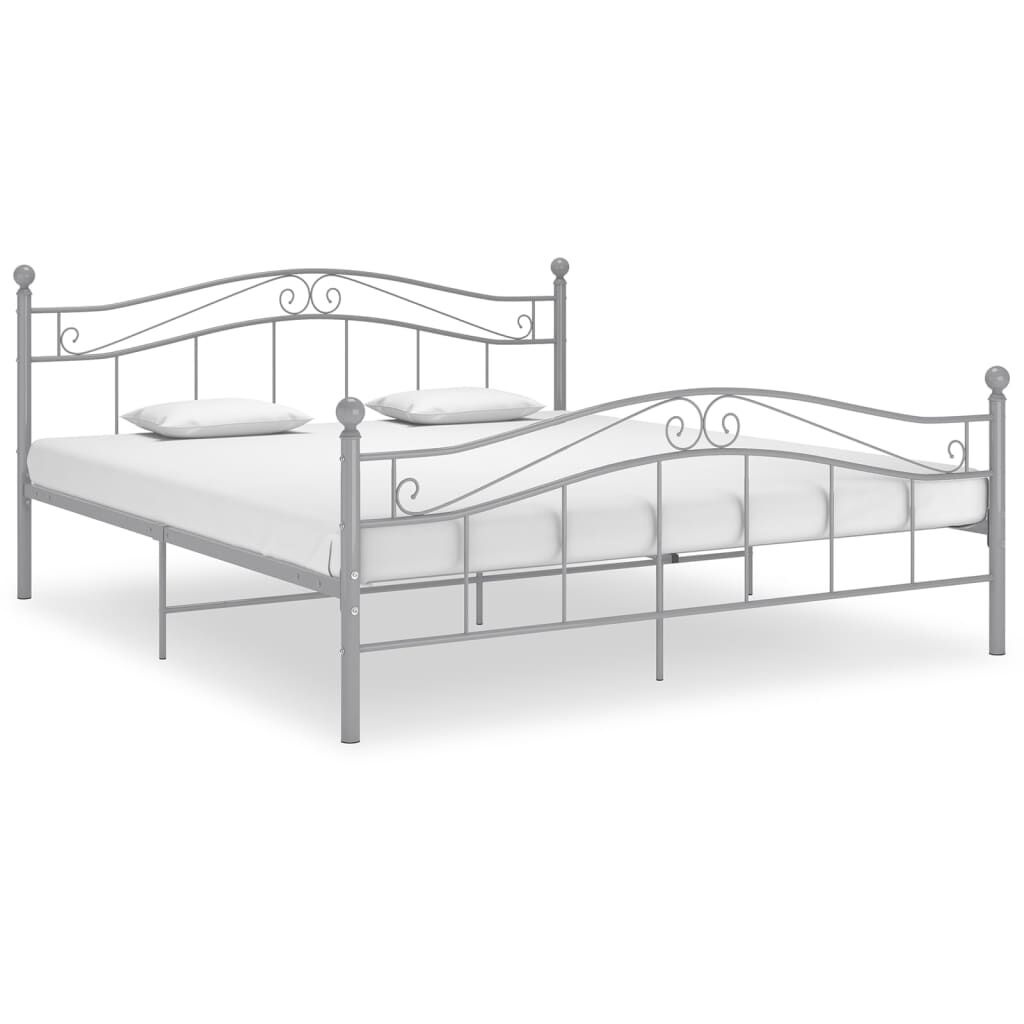 vidaXL Bedframe 160x200 Grijs Metaal - 35% Korting!