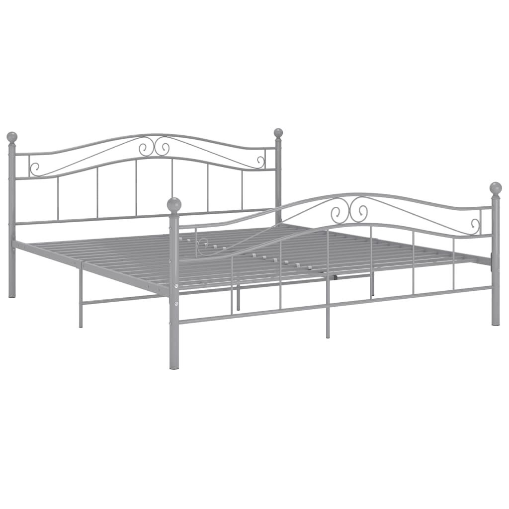 vidaXL Bedframe 160x200 Grijs Metaal - 35% Korting!