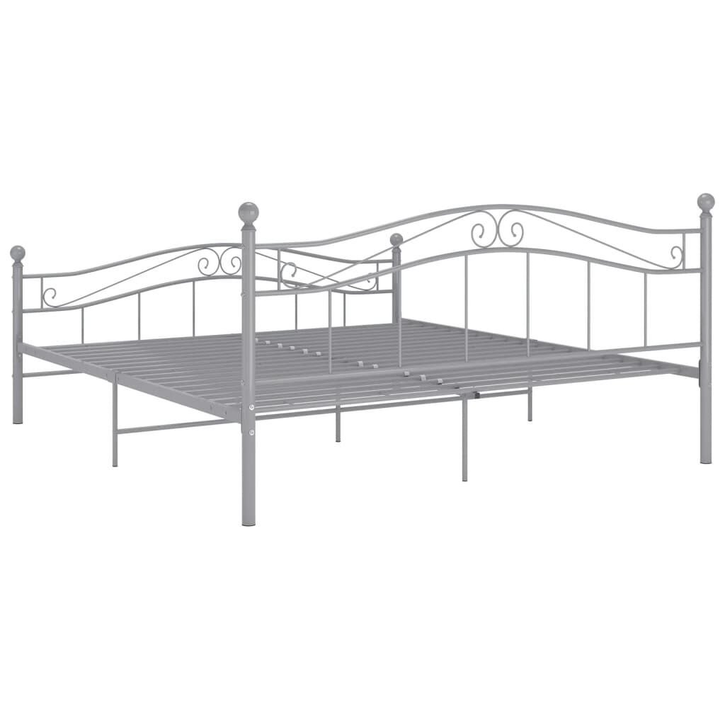 vidaXL Bedframe 160x200 Grijs Metaal - 35% Korting!