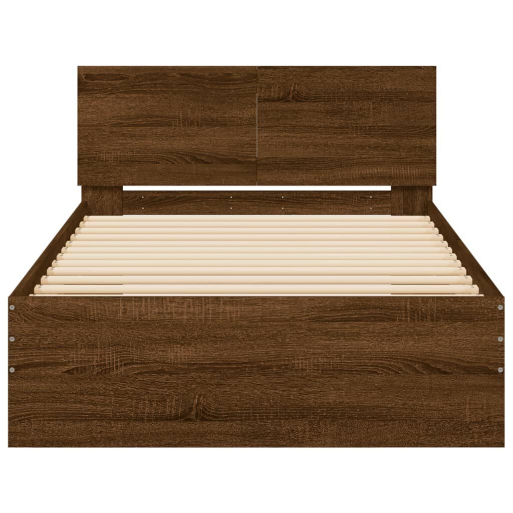vidaXL Bedframe Bruin Eiken 100x200 - Lichte Gebruikssporen - 35% Korting!