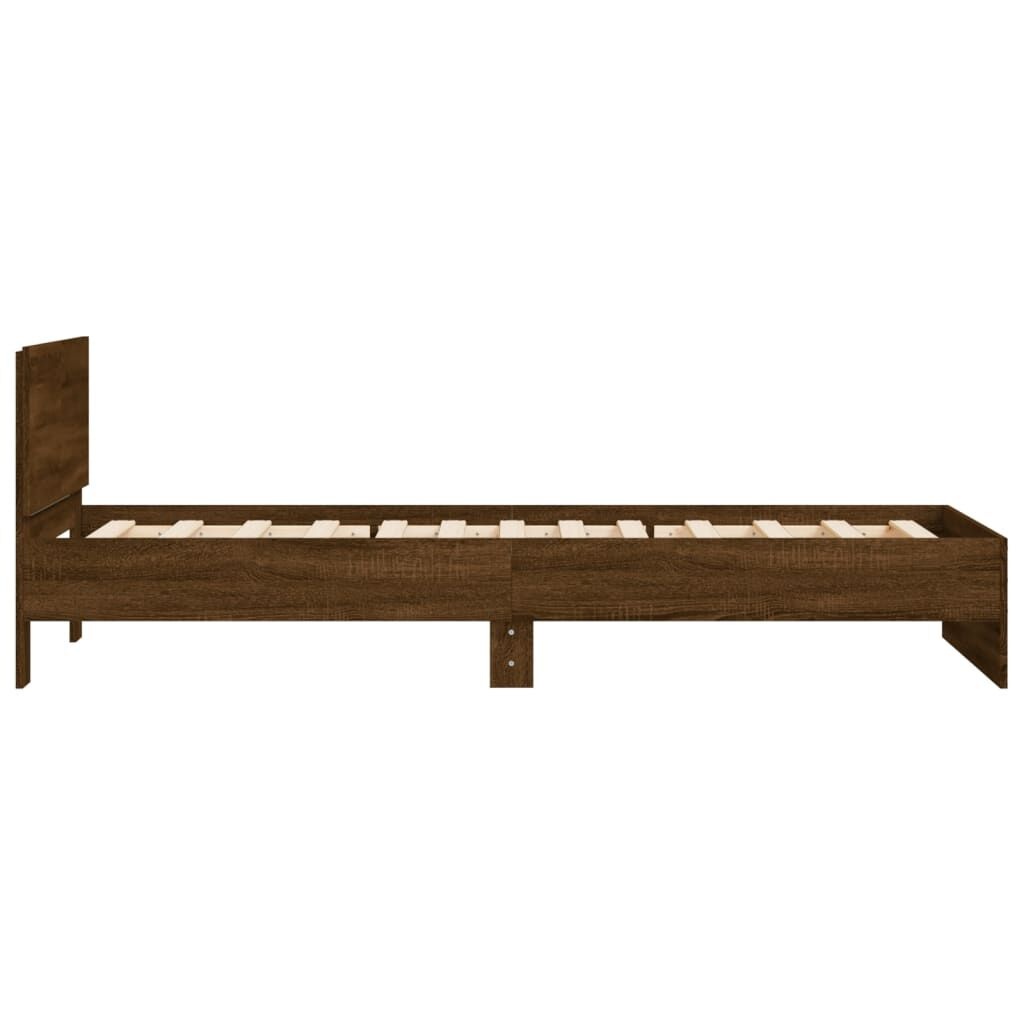 vidaXL Bedframe Bruin Eiken 100x200 - Lichte Gebruikssporen - 35% Korting!
