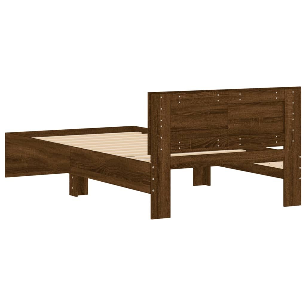 vidaXL Bedframe Bruin Eiken 100x200 - Lichte Gebruikssporen - 35% Korting!