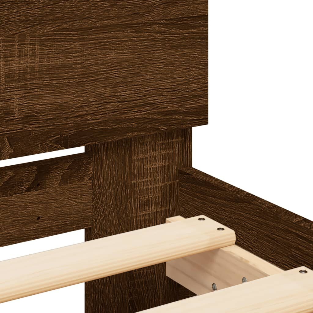 vidaXL Bedframe Bruin Eiken 100x200 - Lichte Gebruikssporen - 35% Korting!