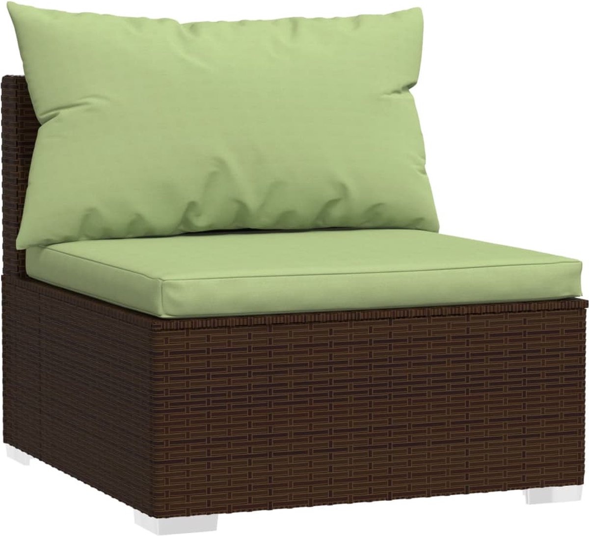 vidaXL Tuinmiddenbank Bruin met Kussen - 35% Korting!