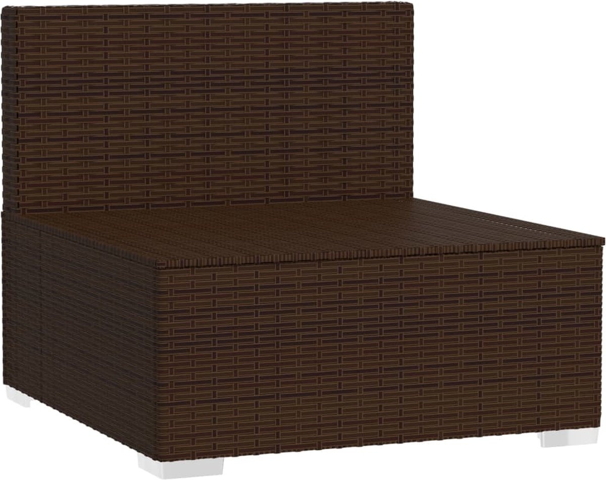vidaXL Tuinmiddenbank Bruin met Kussen - 35% Korting!