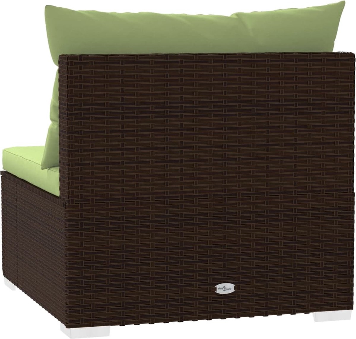 vidaXL Tuinmiddenbank Bruin met Kussen - 35% Korting!