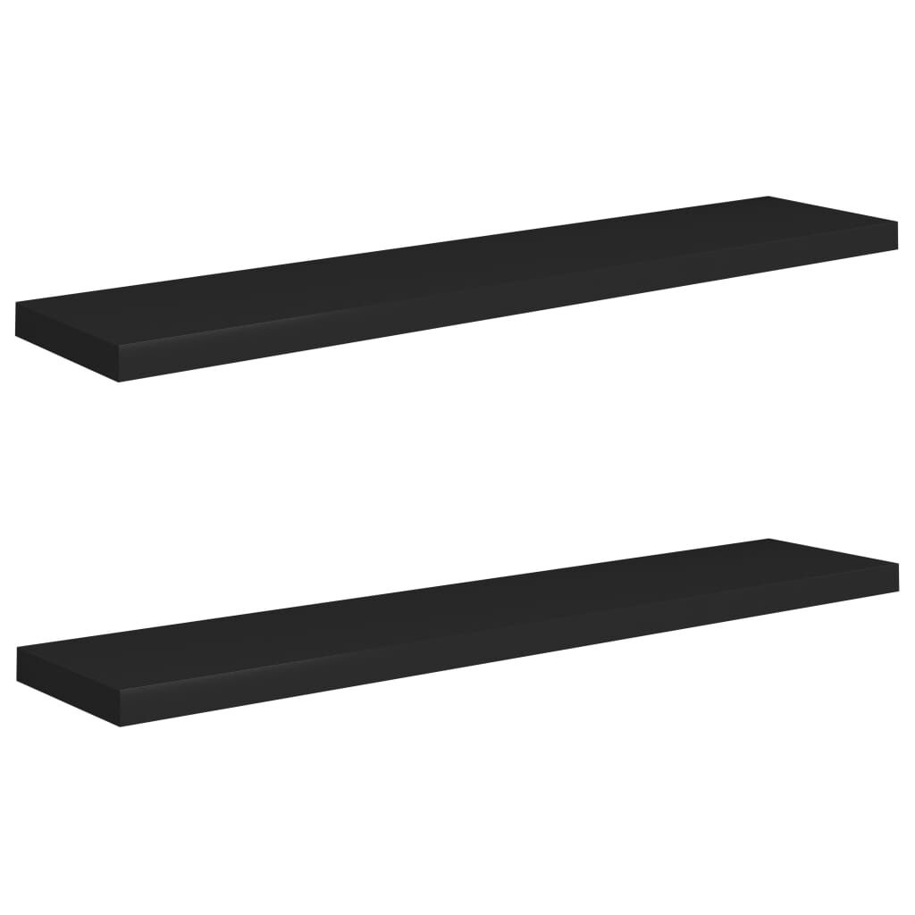 Zwarte Zwevende Wandplanken (2 st.) - 120cm - 35% Korting!