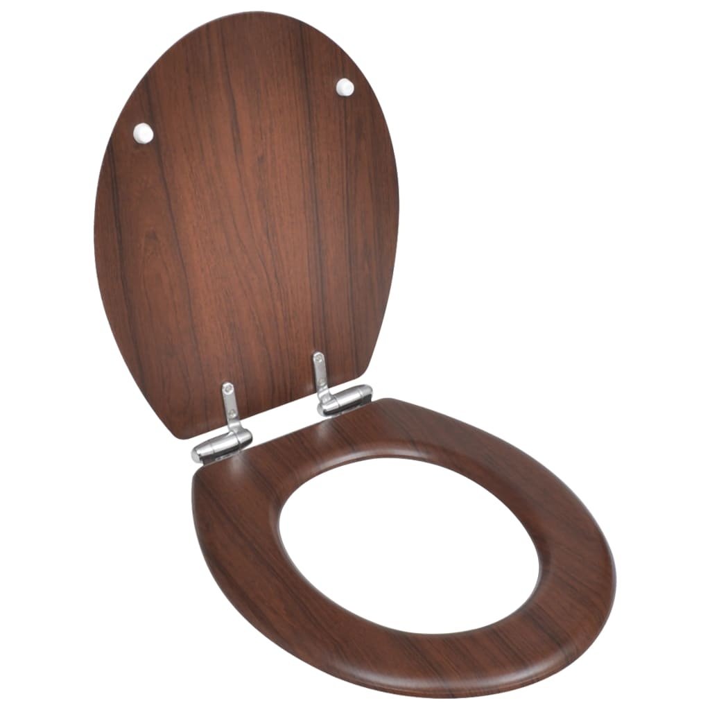 Bruine MDF Toiletbril Soft-Close - Simpel Design - 35% Korting!
