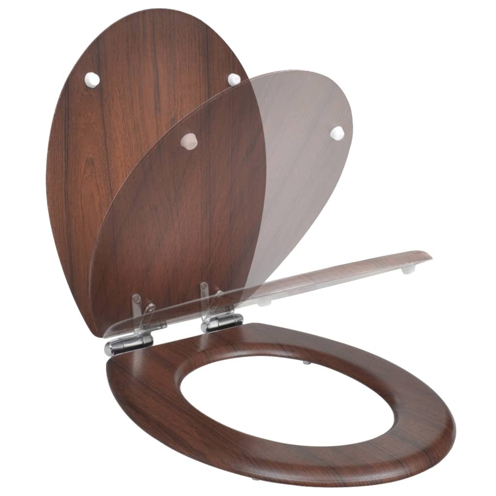 Bruine MDF Toiletbril Soft-Close - Simpel Design - 35% Korting!