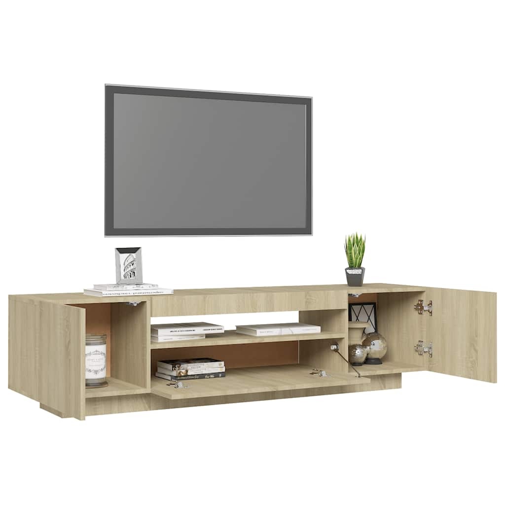TV-Meubel Sonoma Eiken met LED - 35% Korting! (Gebruikssporen)