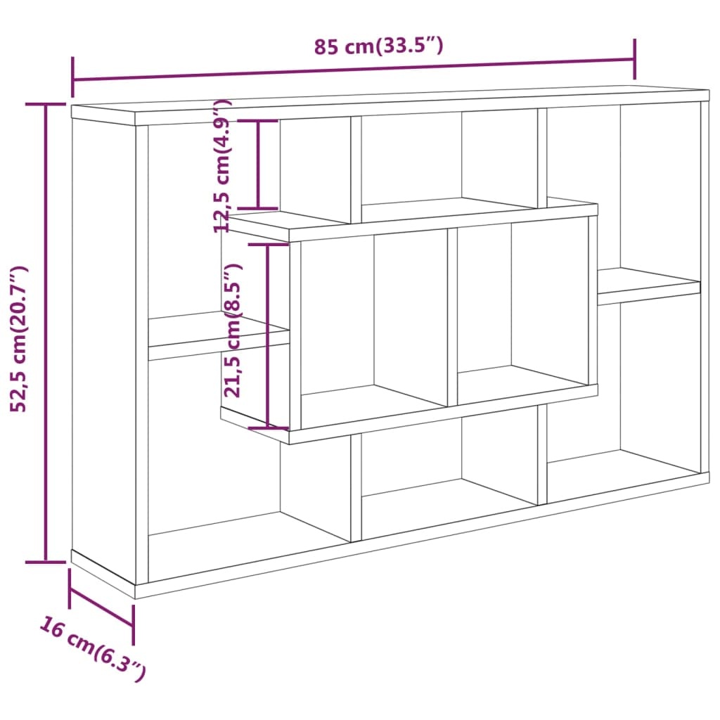 VidaXL Wandschap Wit 85cm - 35% Korting! Zo Goed Als Nieuw