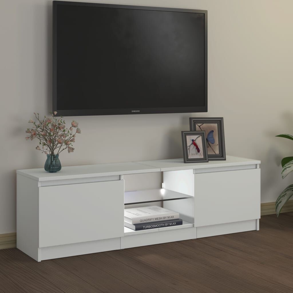 TV-Meubel Wit met LED - 120cm - 35% Korting! (Lichte Gebruikssporen)