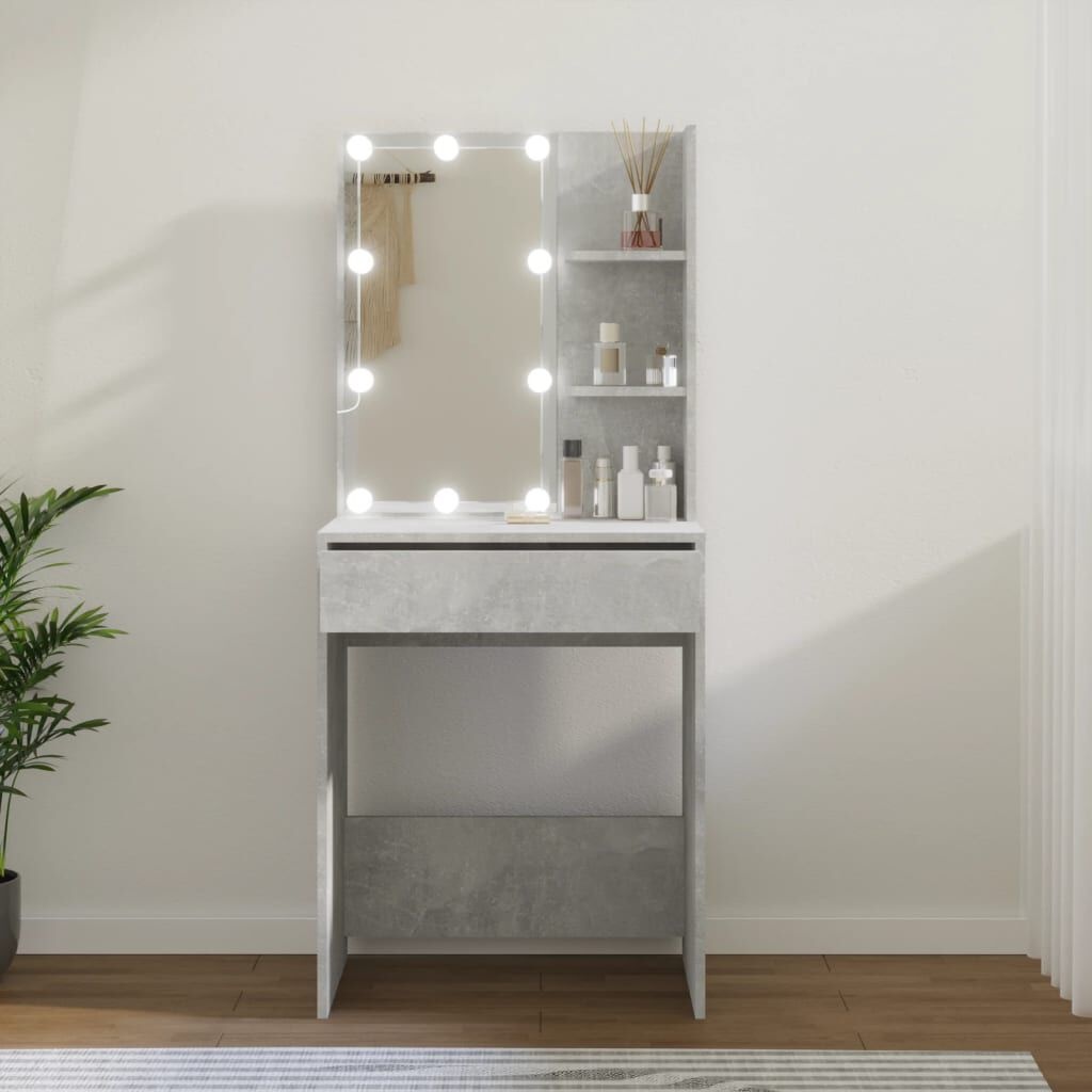 Kaptafel met LED Verlichting Betongrijs - 35% Korting!