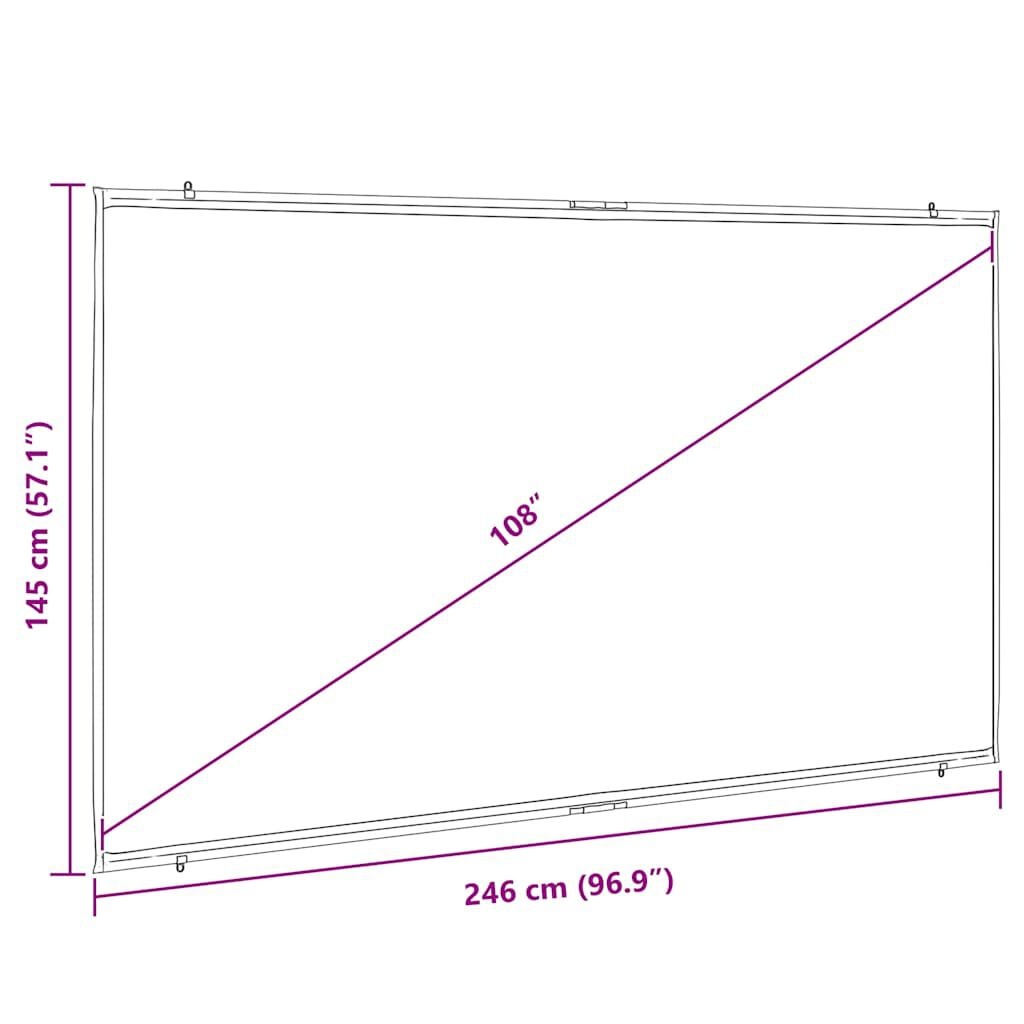 vidaXL Projectiescherm 108 inch - 35% Korting! Zo Goed Als Nieuw