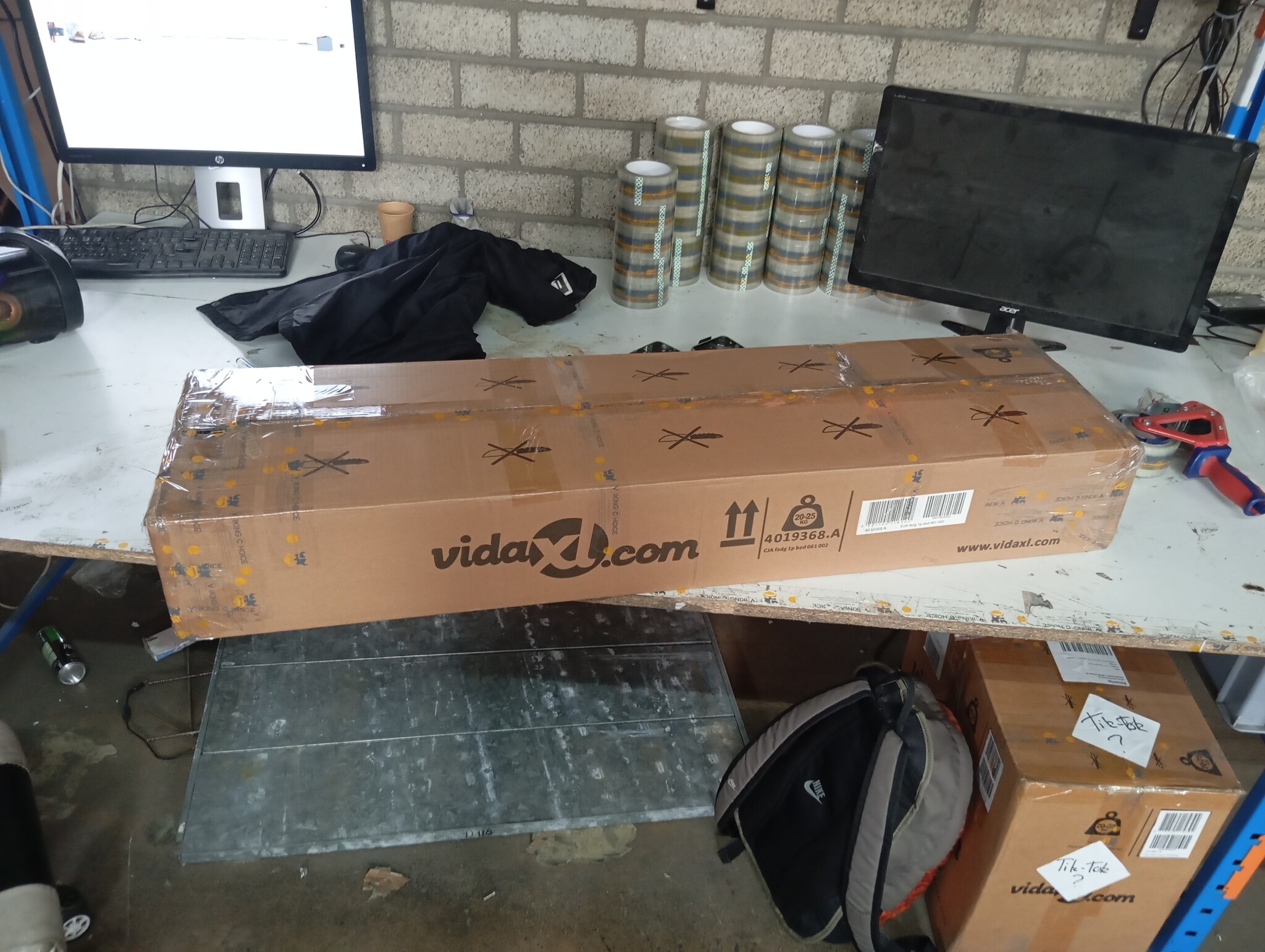 VidaXL Bedframe 160x200 Donkergrijs - 55% Korting! (Beschadigd)