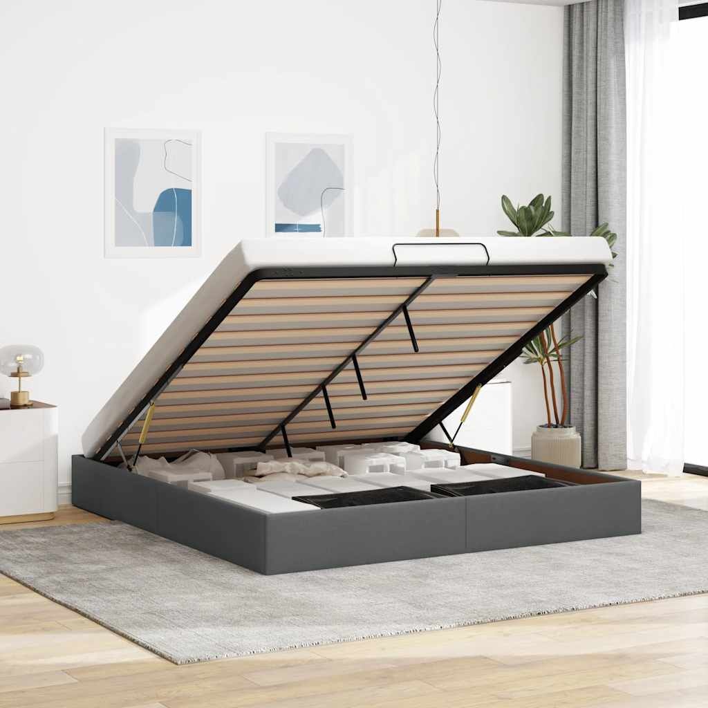 VidaXL Bedframe 160x200 Donkergrijs - 55% Korting! (Beschadigd)
