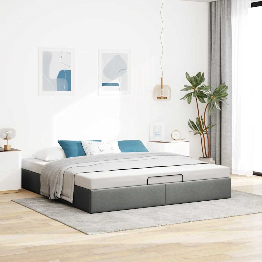 VidaXL Bedframe 160x200 Donkergrijs - 55% Korting! (Beschadigd)