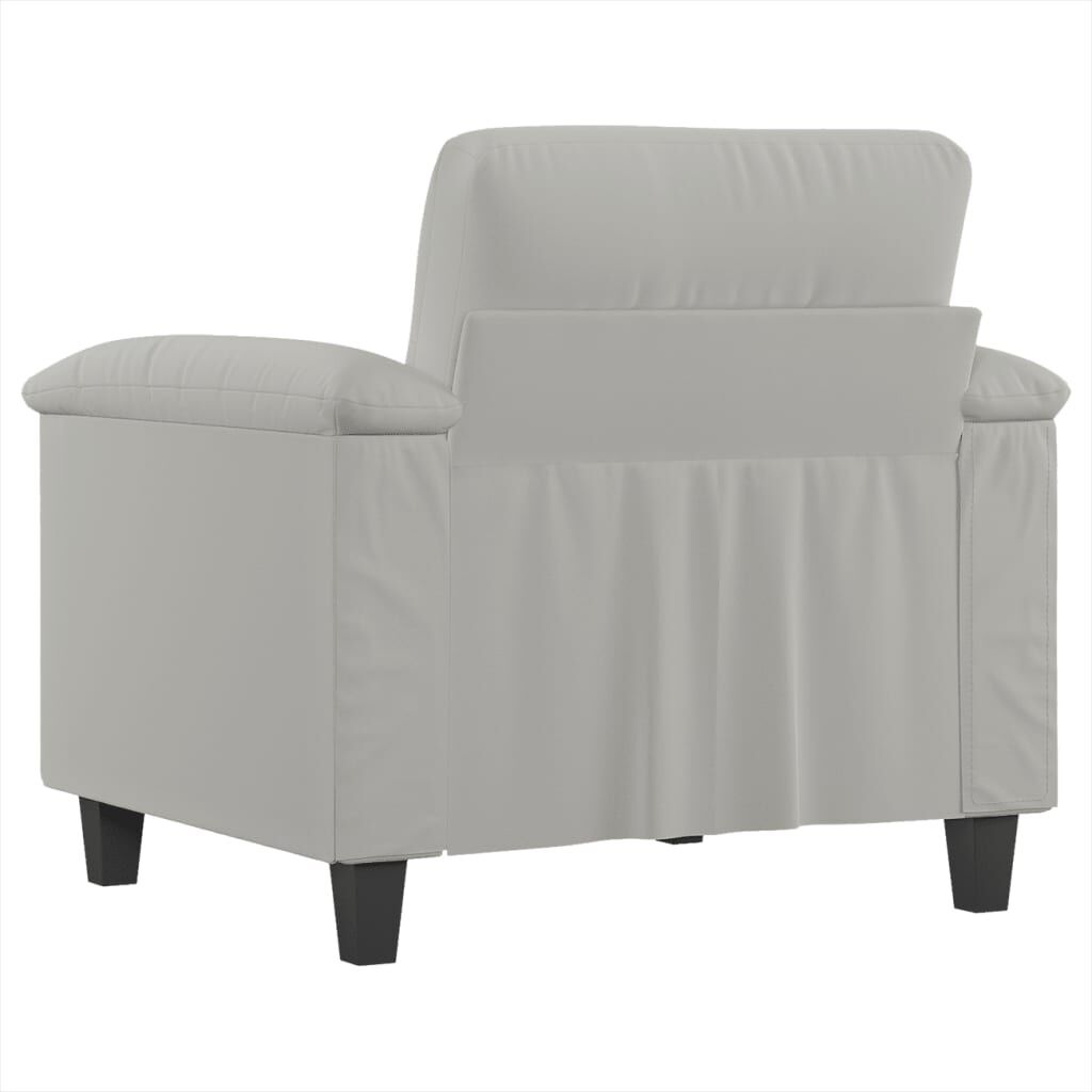 vidaXL Driezitsbank 180 cm microvezelstof donkergrijs