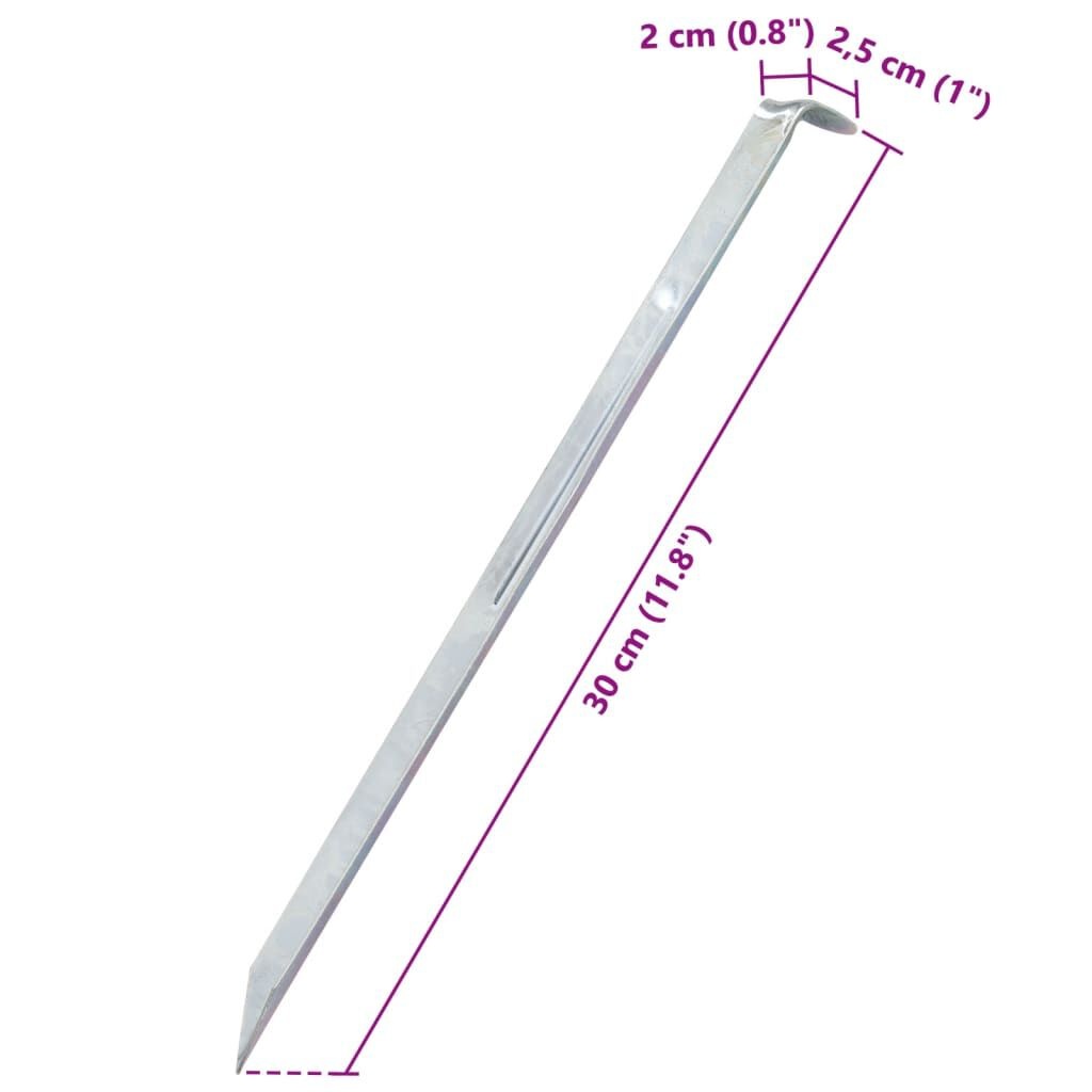 vidaXL Tentharingen 24 stuks - Gegalvaniseerd - 35% Korting!