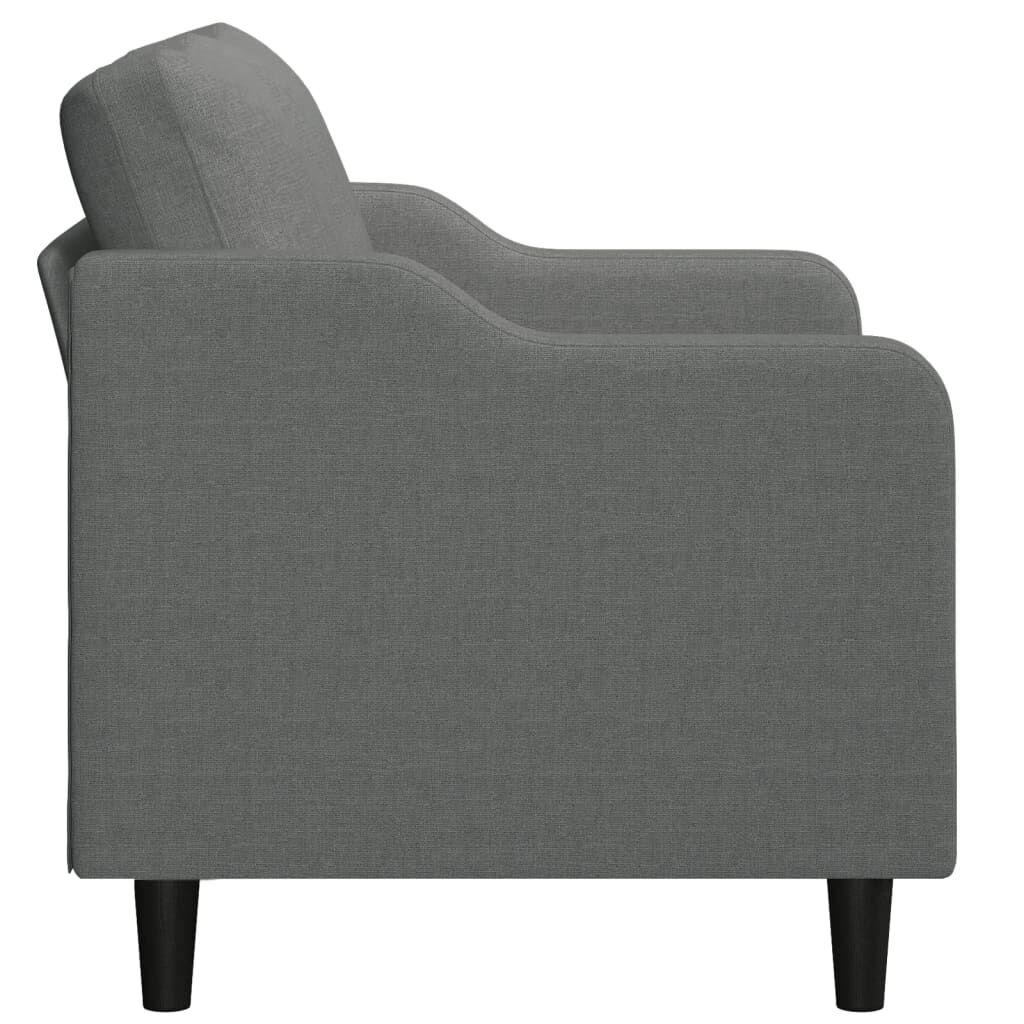 vidaXL Tweezitsbank 120 cm stof donkergrijs
