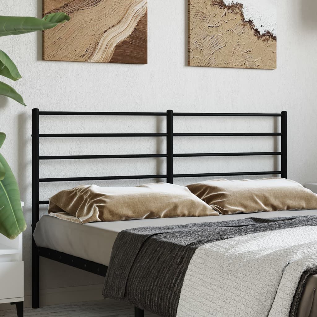 vidaXL Hoofdbord 150cm Zwart Metaal - 60% Korting!